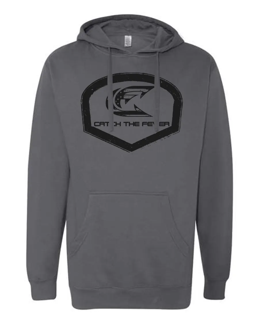 Catch The Fever Midweight Hoodie, Charcoal, Black