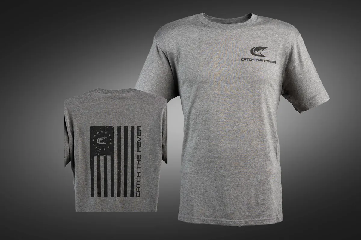Black/Grey Catch The Fever Flag Logo Cooling Short Sleeve T-Shirt